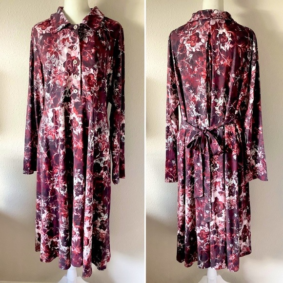 BLUE SKY CLOTHING Bamboo Floral Shirt Dress NEW Cottagecore Modest Comfy 1X - Picture 15 of 16